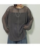 【グリーンパークス/Green Parks】のメッシュ長袖ゆるカットプルオーバー Dark Gray|ID: prp329100004660945 ipo3291000000033728635