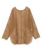 【グリーンパークス/Green Parks】のメッシュ長袖ゆるカットプルオーバー Mustard|ID: prp329100004660945 ipo3291000000033728636