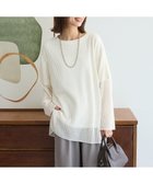 【グリーンパークス/Green Parks】のメッシュ長袖ゆるカットプルオーバー Ecru|ID: prp329100004660945 ipo3291000000033728639