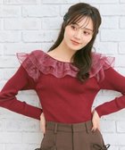 【フェルゥ/Feroux】の【先行予約】襟フリル ニット レッド系|ID: prp329100004660999 ipo3291000000033728932