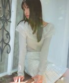 【フェルゥ/Feroux】の襟フリル ニット ライトグレー系|ID: prp329100004660999 ipo3291000000033929453