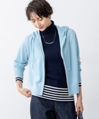 【23区/NIJYUSANKU】の【洗える】ピュアカシミヤ ジップアップ ニット パーカー スカイブルー系|ID: prp329100004661007 ipo3291000000033729008