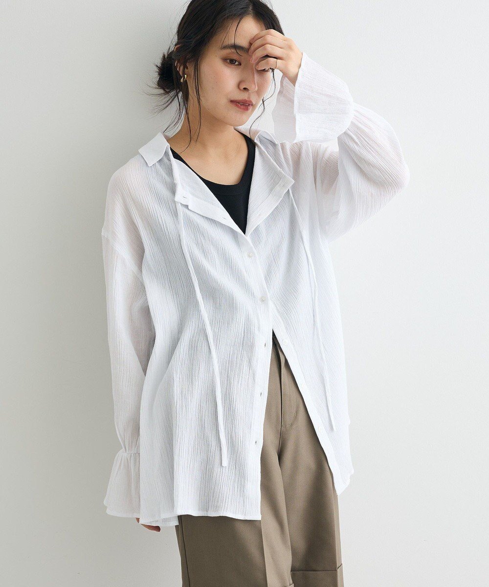 【クラフトスタンダードブティック/CRAFT STANDARD BOUTIQUE】の衿ギャザーシャツブラウス 人気、トレンドファッション・服の通販 founy(ファニー) 　ファッション　Fashion　レディースファッション　Fashion for Women　トップス・カットソー　Cut & Sew Tops　シャツ・ブラウス・オフィスカジュアル　Elegant Blouses & Button-Ups　ショート　Short, Short Length　タンク　Tank Top, Sleeveless Top　ベーシック　Basic, Essential　ポケット　Pocket, Pocket Detail　リラックス　Relax, Relaxed Fit　ワイド　Wide, Wide Fit　A/W・秋冬　Autumn/Winter　 other-1|ID: prp329100004661016 ipo3291000000033729059