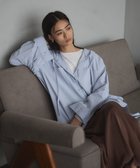 【クラフトスタンダードブティック/CRAFT STANDARD BOUTIQUE】のフーディーオーバーサイズシャツ Sax|ID: prp329100004661019 ipo3291000000033729093