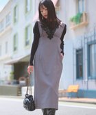 【フェルゥ/Feroux】の美シルエットレース ジャンパースカート グレー系|ID: prp329100004661026 ipo3291000000035546282