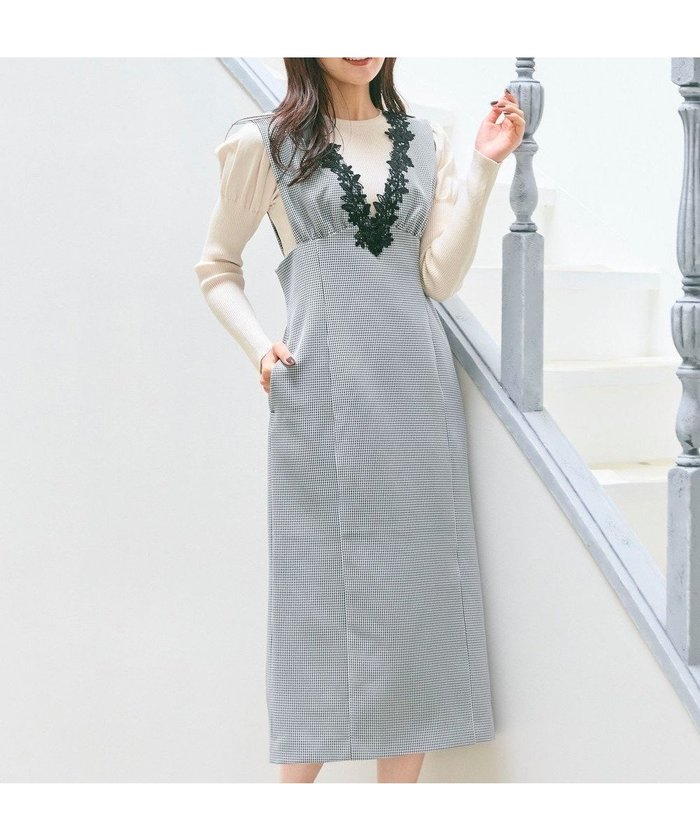 【フェルゥ/Feroux】の美シルエットレース ジャンパースカート インテリア・キッズ・メンズ・レディースファッション・服の通販 founy(ファニー) https://founy.com/ ファッション Fashion レディースファッション Fashion for Women スカート Skirts おすすめ Recommended / Our Picks インナー Innerwear クラシック Classic, Timeless Style シャーリング Shirring, Ruched レース Lace, Lace Fabric 今季 This Season, Current Season 秋 Autumn A/W・秋冬 Autumn/Winter |ID: prp329100004661026 ipo3291000000035650143