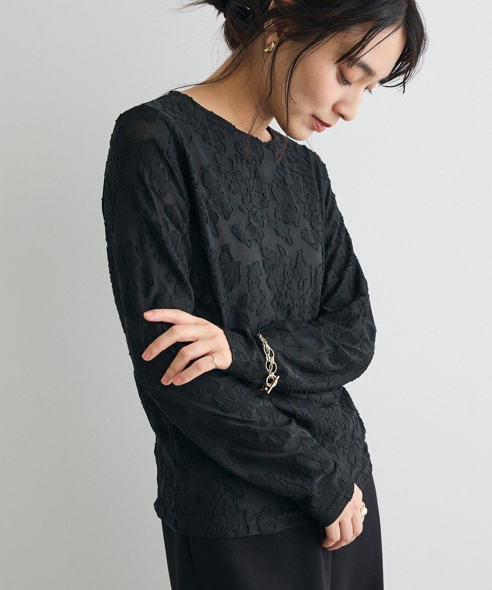 【クラフトスタンダードブティック/CRAFT STANDARD BOUTIQUE】のシアージャカードロンTEE インテリア・キッズ・メンズ・レディースファッション・服の通販 founy(ファニー) 　ファッション　Fashion　レディースファッション　Fashion for Women　トップス・カットソー　Cut & Sew Tops　シャツ・ブラウス・オフィスカジュアル　Elegant Blouses & Button-Ups　ロングTシャツ・Tシャツ　Longline T-Shirts & Tees　カットソー・ベーシックTシャツ　Cut-and-Sewn Tops / Stretch Tees & Basics　インナー　Innerwear　秋　Autumn　カットソー　Cut and Sewn Top　シンプル　Simple, Minimal　ジャカード／ジャガード　Jacquard, Woven Pattern　ジャケット　Jacket, Outerwear　スラックス　Slacks, Dress Pants　デニム　Denim, Jeans Material　ベーシック　Basic, Essential　ポケット　Pocket, Pocket Detail　ロング　Long, Long-Length　A/W・秋冬　Autumn/Winter　おすすめ　Recommended / Our Picks　Black|ID: prp329100004661055 ipo3291000000033729366