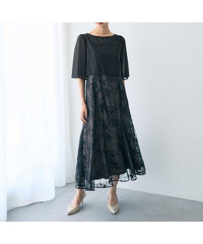 【イェッカ ヴェッカ/YECCA VECCA】の【2点SET】フラワー柄スパンコール刺繍ドレス インテリア・キッズ・メンズ・レディースファッション・服の通販 founy(ファニー) https://founy.com/ ファッション Fashion レディースファッション Fashion for Women ワンピース Dresses フォーマル・パーティードレス・結婚式用ドレス Elegant & Casual Dresses 新作・新入荷 New Arrivals / New In おすすめ Recommended / Our Picks キャミソール Camisole, Spaghetti Strap Top シフォン Chiffon, Lightweight Fabric スパンコール Sequins, Sequin Embellishment ドレス Dress, One-Piece バランス Balance, Style Balance フェミニン Feminine, Girly フラワー Flower, Floral フロント Front, Front Design ボレロ Bolero, Short Cardigan ポケット Pocket, Pocket Detail リボン Ribbon, Bow A/W・秋冬 Autumn/Winter |ID: prp329100004661058 ipo3291000000033729381
