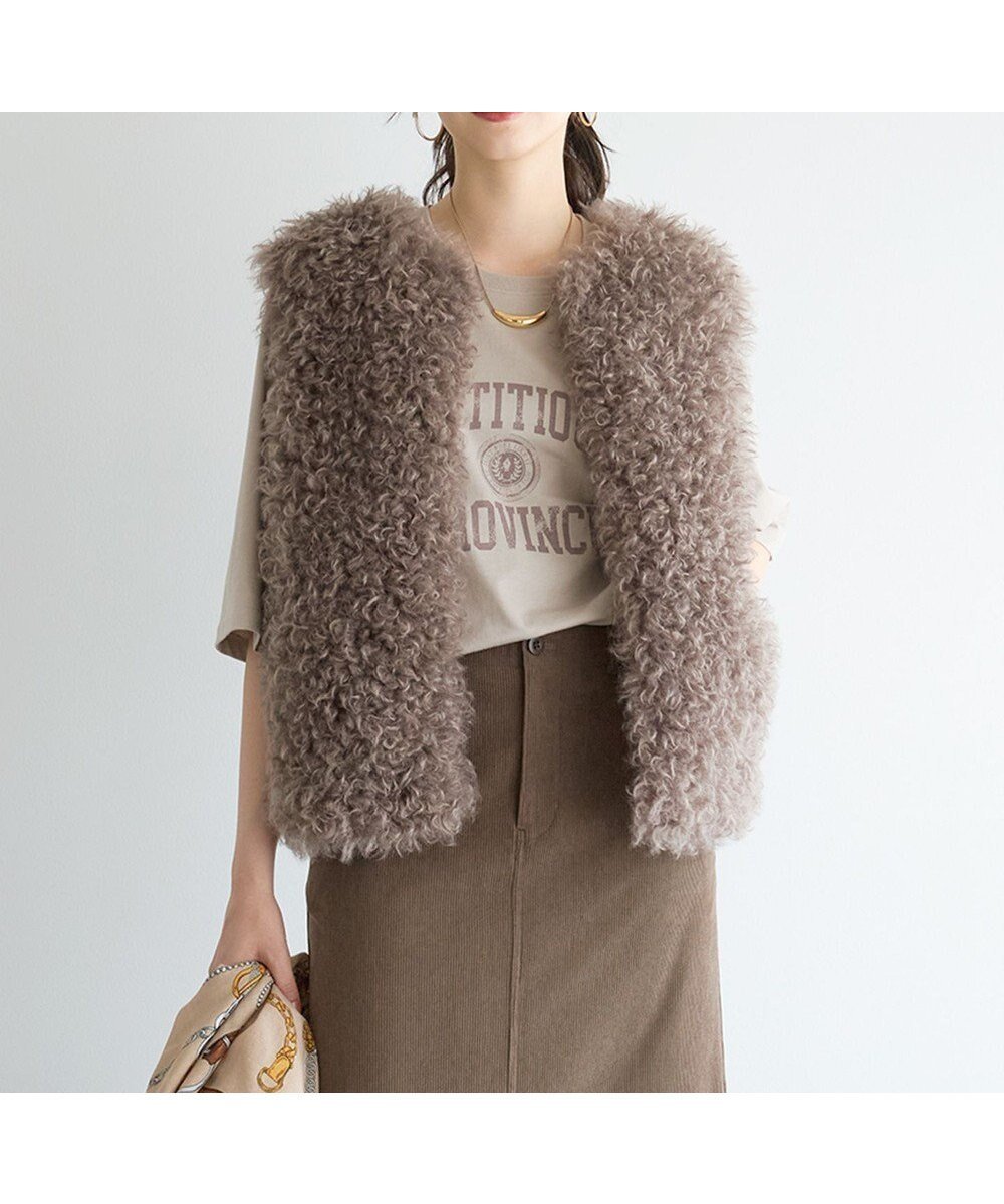 【23区/NIJYUSANKU】の【SLOW/一部店舗限定】フェイクファー ジレ インテリア・キッズ・メンズ・レディースファッション・服の通販 founy(ファニー) 　ファッション　Fashion　レディースファッション　Fashion for Women　アウター　Coat / Outerwear Collection　レディースジャケット・軽アウター　Jackets　シンプル　Simple, Minimal　ジャケット　Jacket, Outerwear　バランス　Balance, Style Balance　フェイクファー　Faux Fur, Imitation Fur　フランス　France, French　ランダム　Random, Irregular　A/W・秋冬　Autumn/Winter　新作・新入荷　New Arrivals / New In　おすすめ　Recommended / Our Picks　2025年　2025　2025-2026秋冬・A/W　Autumn/Winter 2025–26 AW25–26　ブラウン系|ID: prp329100004661128 ipo3291000000033729859