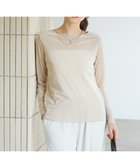 【23区/NIJYUSANKU】の【SLOW/一部店舗限定】ブラッシュドチュール メッシュベロア カットソー ベージュ系|ID: prp329100004661130 ipo3291000000033729879