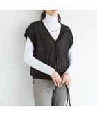 【23区/NIJYUSANKU】の【SLOW/一部店舗限定】フリンジニット ジレ ブラック系|ID: prp329100004661144 ipo3291000000033729984