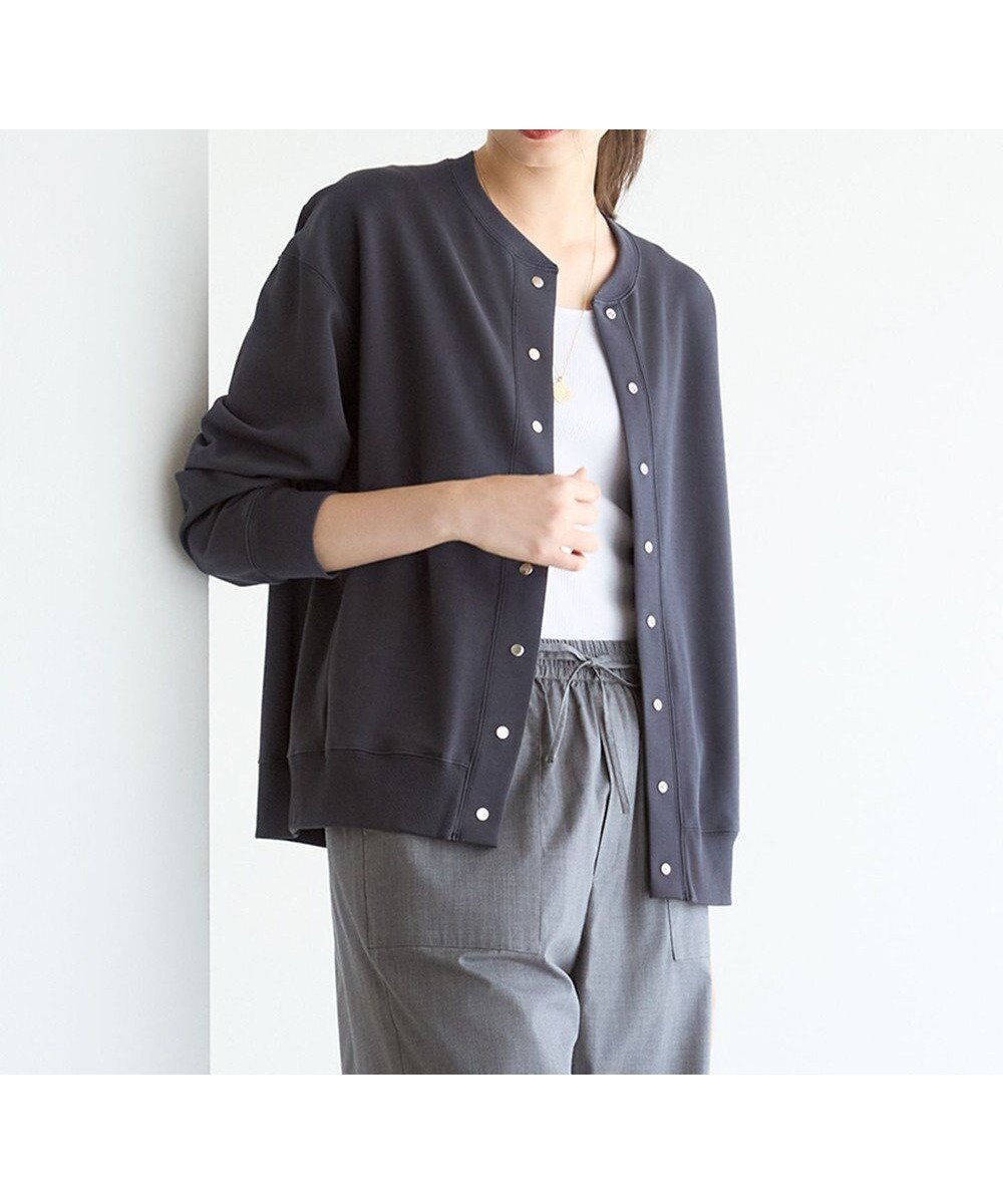 【23区/NIJYUSANKU】の【SLOW/一部店舗限定】ライトダンボール カーディガン インテリア・キッズ・メンズ・レディースファッション・服の通販 founy(ファニー) 　ファッション　Fashion　レディースファッション　Fashion for Women　トップス・カットソー　Cut & Sew Tops　カーディガン・羽織り　Layered Style Cardigans　インナー　Innerwear　カーディガン　Cardigan, Knitwear　コーデュロイ　Corduroy, Cord Fabric　スウェット / スエット　Sweatshirt, Sweatwear　スキッパー　Skipper, Open Collar　バルーン　Balloon, Balloon Silhouette　ブルゾン　Blouson, Bomber Jacket　A/W・秋冬　Autumn/Winter　おすすめ　Recommended / Our Picks　2025年　2025　2025-2026秋冬・A/W　Autumn/Winter 2025–26 AW25–26　ネイビー系|ID: prp329100004661161 ipo3291000000034244273