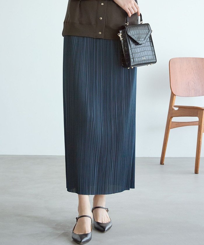 【23区/NIJYUSANKU】の【SLOW/一部店舗限定】トリコットプリーツ Iライン スカート インテリア・キッズ・メンズ・レディースファッション・服の通販 founy(ファニー) https://founy.com/ ファッション Fashion レディースファッション Fashion for Women スカート Skirts インナー Innerwear エレガント 上品 Elegant シアー Sheer, See-Through タイトスカート Pencil Skirt, Tight Skirt ドレープ Drape, Draping Fabric なめらか Smooth, Silky Texture バランス Balance, Style Balance プリーツ Pleats, Pleated プレーン Plain, Simple ボトム Bottoms, Lower Wear A/W・秋冬 Autumn/Winter 2025年 2025 2025-2026秋冬・A/W Autumn/Winter 2025–26 AW25–26 |ID: prp329100004661187 ipo3291000000035464904
