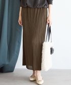 【23区/NIJYUSANKU】の【SLOW/一部店舗限定】トリコットプリーツ Iライン スカート カーキ系|ID: prp329100004661187 ipo3291000000035464906