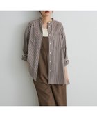 【クラフトスタンダードブティック/CRAFT STANDARD BOUTIQUE】のバンドカラーシャツ Stripe Brown|ID: prp329100004661195 ipo3291000000033730244