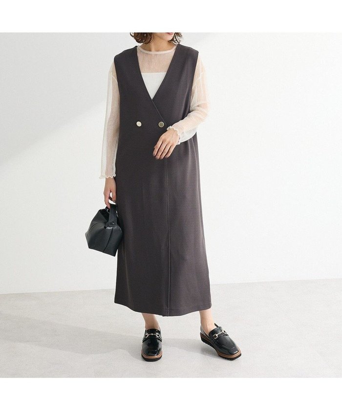 【グリーンパークス/Green Parks】のジャケット風ジャンパースカート インテリア・キッズ・メンズ・レディースファッション・服の通販 founy(ファニー) https://founy.com/ ファッション Fashion レディースファッション Fashion for Women アウター Coat / Outerwear Collection レディースジャケット・軽アウター Jackets 新作・新入荷 New Arrivals / New In おすすめ Recommended / Our Picks インナー Innerwear カットソー Cut and Sewn Top ジャケット Jacket, Outerwear ジョーゼット Georgette, Semi-Sheer Fabric スマート Smart, Elegant ポケット Pocket, Pocket Detail A/W・秋冬 Autumn/Winter |ID: prp329100004661201 ipo3291000000033730264
