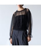 【23区/NIJYUSANKU】の【GOLD LABEL】チュール ギャザーブラウス ブラック系|ID: prp329100004661206 ipo3291000000033730289