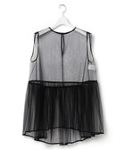【23区/NIJYUSANKU】の【GOLD LABEL/見上愛さん着用】チュール ペプラムブラウス ブラック系|ID: prp329100004661210 ipo3291000000033730301