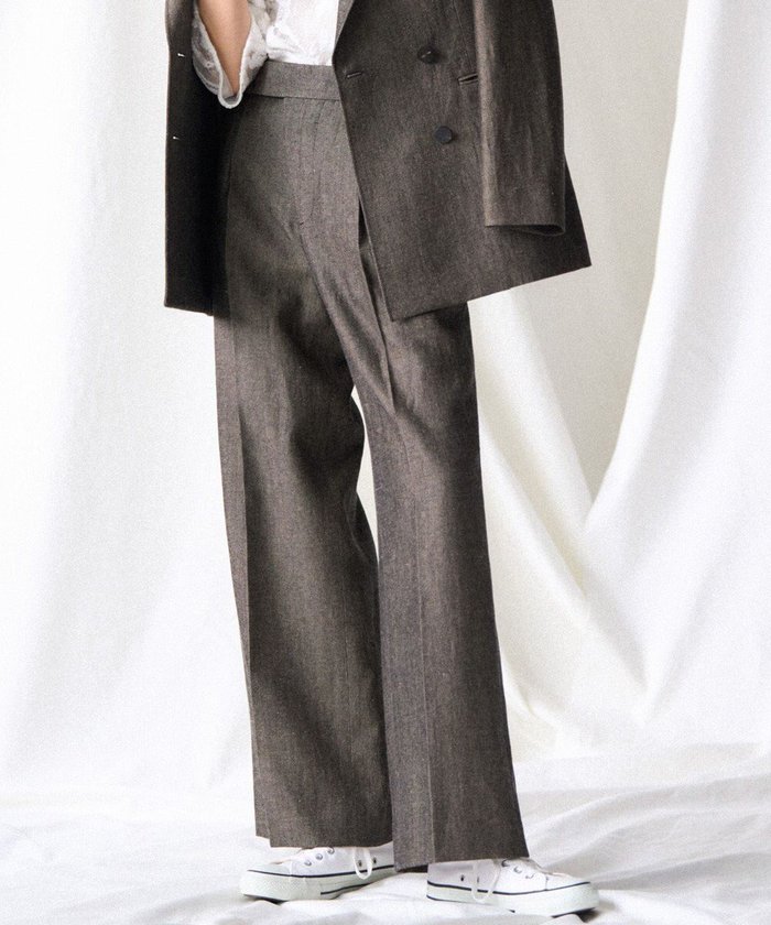 【23区/NIJYUSANKU】の【GOLD LABEL】ウールリネンツイル ワイドパンツ インテリア・キッズ・メンズ・レディースファッション・服の通販 founy(ファニー) https://founy.com/ ファッション Fashion レディースファッション Fashion for Women パンツ Pants & Trousers アシンメトリー Asymmetrical Style ヴィンテージ Vintage Style カッティング Cutting Detail コレクション Collection, Seasonal Line シンプル Simple, Minimal ジャケット Jacket, Outerwear スマート Smart, Elegant セットアップ Set-Up, Coordinated Outfit ツイル Twist, Twisted Detail フィット Fit, Slim Fit フロント Front, Front Design リネン Linen, Linen Fabric ワイド Wide, Wide Fit A/W・秋冬 Autumn/Winter 冬 Winter / This Winter 新作・新入荷 New Arrivals / New In おすすめ Recommended / Our Picks 2025年 2025 2025-2026秋冬・A/W Autumn/Winter 2025–26 AW25–26 |ID: prp329100004661223 ipo3291000000033730361