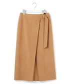 【23区/NIJYUSANKU】の【GOLD LABEL】スウェードタッチレザー ラップスカート キャメル系|ID: prp329100004661226 ipo3291000000033730372