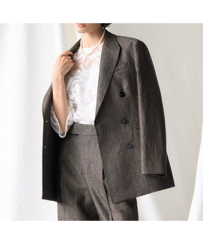 【23区/NIJYUSANKU】の【GOLD LABEL】ウールリネンツイル ジャケット インテリア・キッズ・メンズ・レディースファッション・服の通販 founy(ファニー) https://founy.com/ ファッション Fashion レディースファッション Fashion for Women アウター Coat / Outerwear Collection レディースジャケット・軽アウター Jackets テーラードジャケット / 通勤・きれいめスタイル Tailored Jackets & Blazers ヴィンテージ Vintage Style コレクション Collection, Seasonal Line シンプル Simple, Minimal ジャケット Jacket, Outerwear スマート Smart, Elegant セットアップ Set-Up, Coordinated Outfit ダブル Double, Double-Breasted ツイル Twist, Twisted Detail フラット Flat, Flat Shoes リネン Linen, Linen Fabric A/W・秋冬 Autumn/Winter 冬 Winter / This Winter 新作・新入荷 New Arrivals / New In おすすめ Recommended / Our Picks 2025年 2025 2025-2026秋冬・A/W Autumn/Winter 2025–26 AW25–26 |ID: prp329100004661227 ipo3291000000033730373
