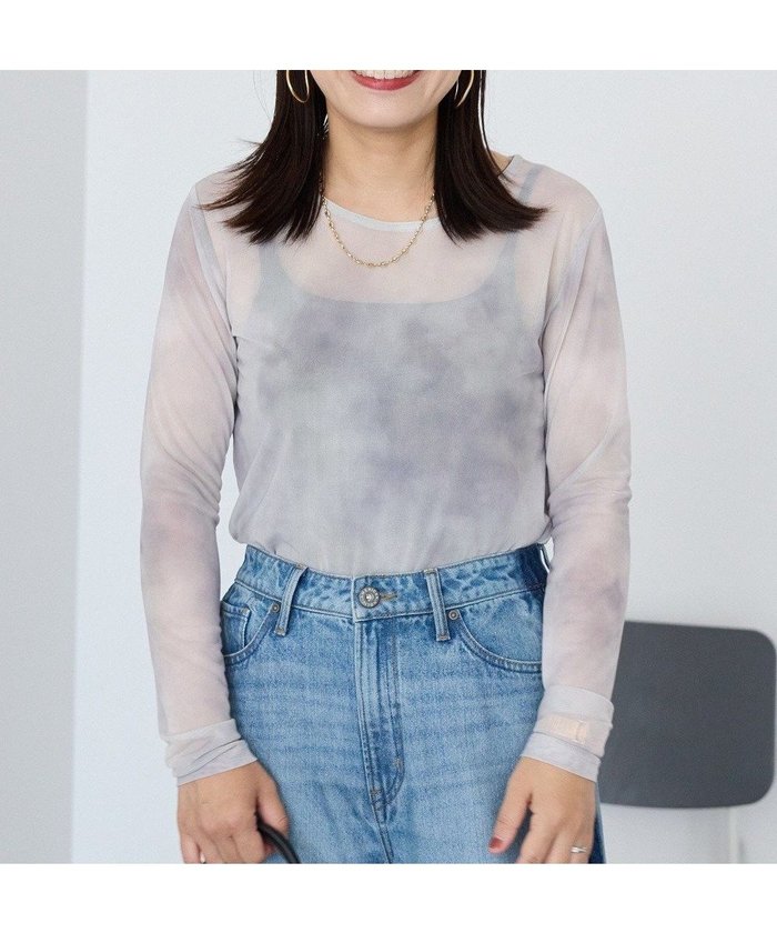 【アメリカンホリック/AMERICAN HOLIC】のニュアンス柄プリントシアープルオーバー インテリア・キッズ・メンズ・レディースファッション・服の通販 founy(ファニー) https://founy.com/ ファッション Fashion レディースファッション Fashion for Women トップス・カットソー Cut & Sew Tops シャツ・ブラウス・オフィスカジュアル Elegant Blouses & Button-Ups ロングTシャツ・Tシャツ Longline T-Shirts & Tees カジュアルプルオーバー・ニットトップス Pullovers & Knit Tops / Casual Pullovers カットソー・ベーシックTシャツ Cut-and-Sewn Tops / Stretch Tees & Basics おすすめ Recommended / Our Picks インナー Innerwear カットソー Cut and Sewn Top キャミソール Camisole, Spaghetti Strap Top フィット Fit, Slim Fit プリント Print, Printed Pattern ベスト Vest, Waistcoat ベーシック Basic, Essential ポケット Pocket, Pocket Detail ロング Long, Long-Length A/W・秋冬 Autumn/Winter |ID: prp329100004661234 ipo3291000000035770842