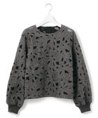 【23区/NIJYUSANKU】の【GOLD LABEL】チュールヘアリーエンブロイダリー ブラウス グレー系|ID: prp329100004661249 ipo3291000000033730459