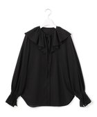 【23区/NIJYUSANKU】の【GOLD LABEL】シアーコットン ラッフル襟 ブラウス ブラック系|ID: prp329100004661255 ipo3291000000033730479