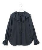 【23区/NIJYUSANKU】の【GOLD LABEL】シアーコットン ラッフル襟 ブラウス ダルブルー系|ID: prp329100004661255 ipo3291000000033730480