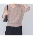 【アメリカンホリック/AMERICAN HOLIC】のモヘヤ風シアー半袖ニットトップス Brown|ID: prp329100004661258 ipo3291000000033730490