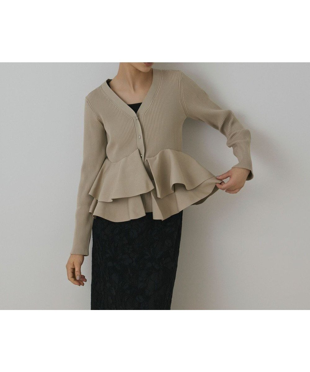 【グレース コンチネンタル/GRACE CONTINENTAL】のペプラムニットカーディガン 人気、トレンドファッション・服の通販 founy(ファニー) 　ファッション　Fashion　レディースファッション　Fashion for Women　トップス・カットソー　Cut & Sew Tops　ニット　Knit Tops & Sweaters　カーディガン・羽織り　Layered Style Cardigans　新作・新入荷　New Arrivals / New In　カーディガン　Cardigan, Knitwear　A/W・秋冬　Autumn/Winter　 other-1|ID: prp329100004661297 ipo3291000000033730638