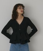【グレース コンチネンタル/GRACE CONTINENTAL】のペプラムニットカーディガン ブラック|ID: prp329100004661297 ipo3291000000033730642