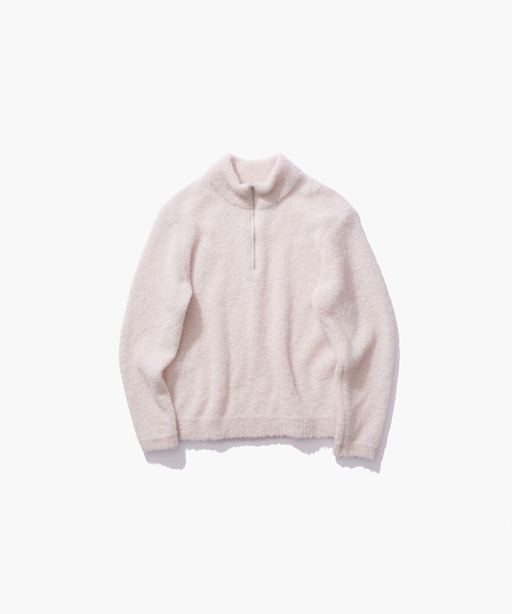 【エイトン/ATON】のKID MOHAIR LOOP ハーフジップセーター 人気、トレンドファッション・服の通販 founy(ファニー) 　ファッション　Fashion　レディースファッション　Fashion for Women　トップス・カットソー　Cut & Sew Tops　ニット　Knit Tops & Sweaters　新作・新入荷　New Arrivals / New In　スウェット / スエット　Sweatshirt, Sweatwear　ストレート　Straight, Straight Cut　セーター　Sweater, Knitwear　ベスト　Vest, Waistcoat　ループ　Loop, Loop Knit　A/W・秋冬　Autumn/Winter　 other-1|ID: prp329100004661313 ipo3291000000033730692