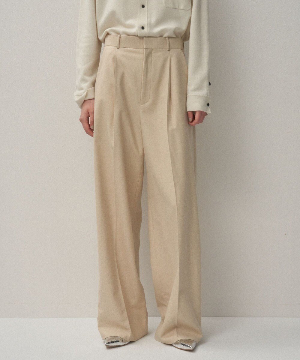 【エイトン/ATON】のMERINO COLLEGE FLANNEL タックワイドパンツ 人気、トレンドファッション・服の通販 founy(ファニー) 　ファッション　Fashion　レディースファッション　Fashion for Women　パンツ　Pants & Trousers　新作・新入荷　New Arrivals / New In　ジャケット　Jacket, Outerwear　ストレート　Straight, Straight Cut　ドレープ　Drape, Draping Fabric　バランス　Balance, Style Balance　フィット　Fit, Slim Fit　フレア　Flare, Flared　マニッシュ　Mannish, Boyish　ワイド　Wide, Wide Fit　A/W・秋冬　Autumn/Winter　 other-1|ID: prp329100004661327 ipo3291000000033730748