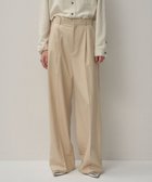 【エイトン/ATON】のMERINO COLLEGE FLANNEL タックワイドパンツ BEIGE TOP|ID: prp329100004661327 ipo3291000000033730750