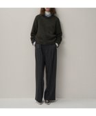 【エイトン/ATON】のMERINO COLLEGE FLANNEL タックワイドパンツ CHAROCAL TOP|ID: prp329100004661327 ipo3291000000033730755