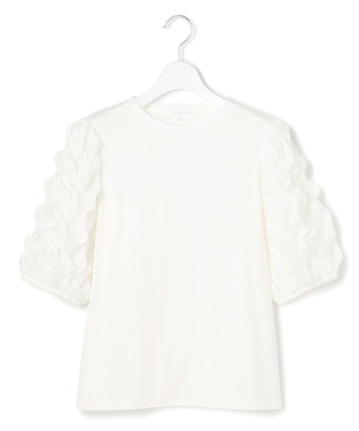 【23区/NIJYUSANKU】の【GOLD LABEL】エンブロイダリー コンビ TEE インテリア・キッズ・メンズ・レディースファッション・服の通販 founy(ファニー) https://founy.com/ ファッション Fashion レディースファッション Fashion for Women トップス・カットソー Cut & Sew Tops シャツ・ブラウス・オフィスカジュアル Elegant Blouses & Button-Ups ロングTシャツ・Tシャツ Longline T-Shirts & Tees カットソー・ベーシックTシャツ Cut-and-Sewn Tops / Stretch Tees & Basics エンブロイダリー Embroidery Design カットソー Cut and Sewn Top コレクション Collection, Seasonal Line コンパクト Compact, Small Size コンビ Combo, Combination Style シアー Sheer, See-Through シフォン Chiffon, Lightweight Fabric シルク Silk, 100% Silk シンプル Simple, Minimal スマート Smart, Elegant フリル Frill, Ruffle ラッフル Ruffle, Frill A/W・秋冬 Autumn/Winter 冬 Winter / This Winter エレガント 上品 Elegant 2025年 2025 2025-2026秋冬・A/W Autumn/Winter 2025–26 AW25–26 |ID: prp329100004661345 ipo3291000000033730820