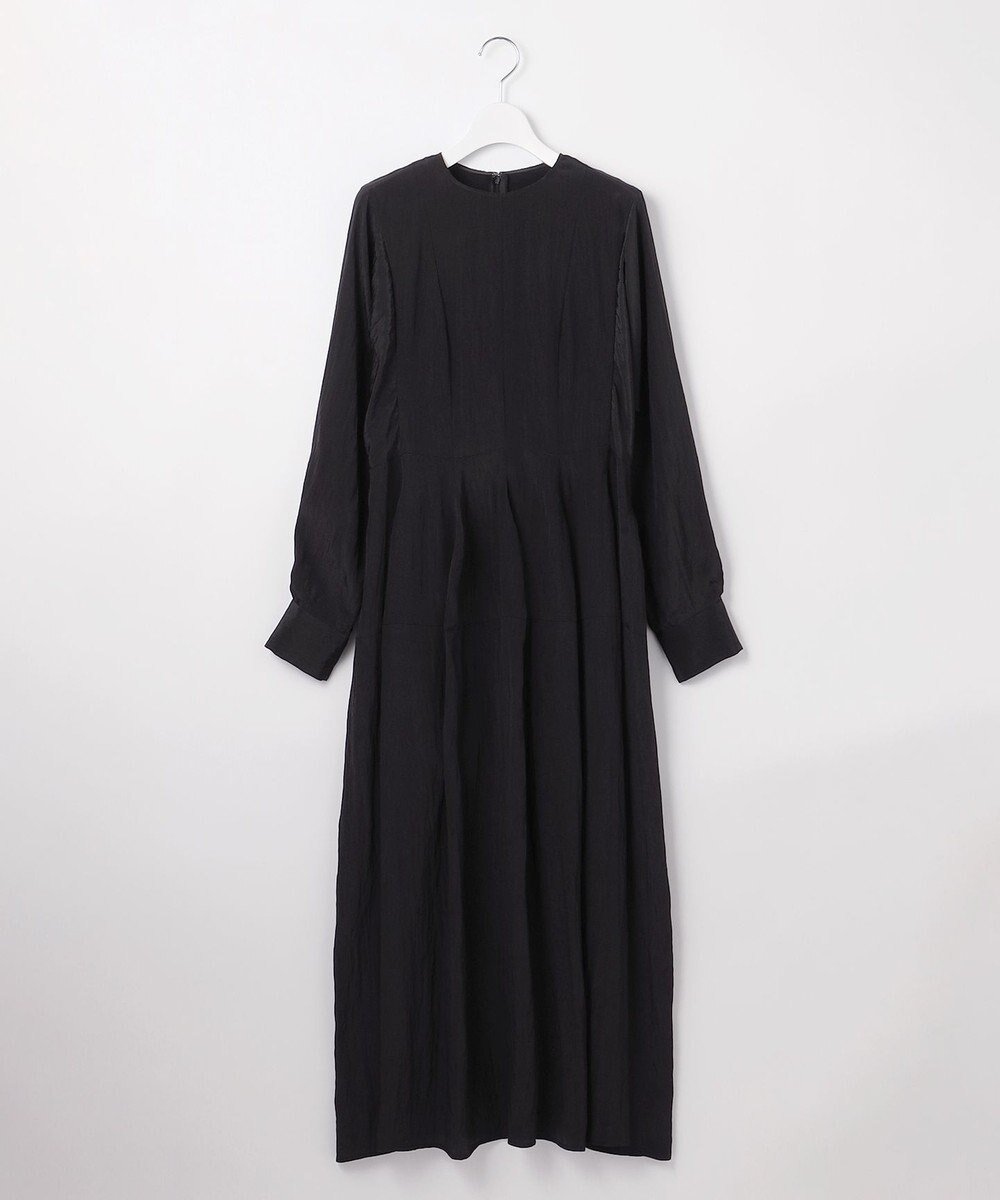 【23区/NIJYUSANKU】の【GOLD LABEL】シルクワッシャー 長袖ワンピース インテリア・キッズ・メンズ・レディースファッション・服の通販 founy(ファニー) 　ファッション　Fashion　レディースファッション　Fashion for Women　ワンピース　Dresses　2025年　2025　2025-2026秋冬・A/W　Autumn/Winter 2025–26 AW25–26　冬　Winter / This Winter　コレクション　Collection, Seasonal Line　シルク　Silk, 100% Silk　シンプル　Simple, Minimal　スマート　Smart, Elegant　ワッシャー　Washer, Crinkled Finish　エレガント 上品　Elegant　A/W・秋冬　Autumn/Winter　長袖　Long Sleeve, Full Sleeve　ブラック系|ID: prp329100004661364 ipo3291000000033730896