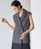 【23区/NIJYUSANKU】の【GOLD LABEL】CAMPOREバイカラーツイード ジレ モノトーン系|ID: prp329100004661370 ipo3291000000033730912