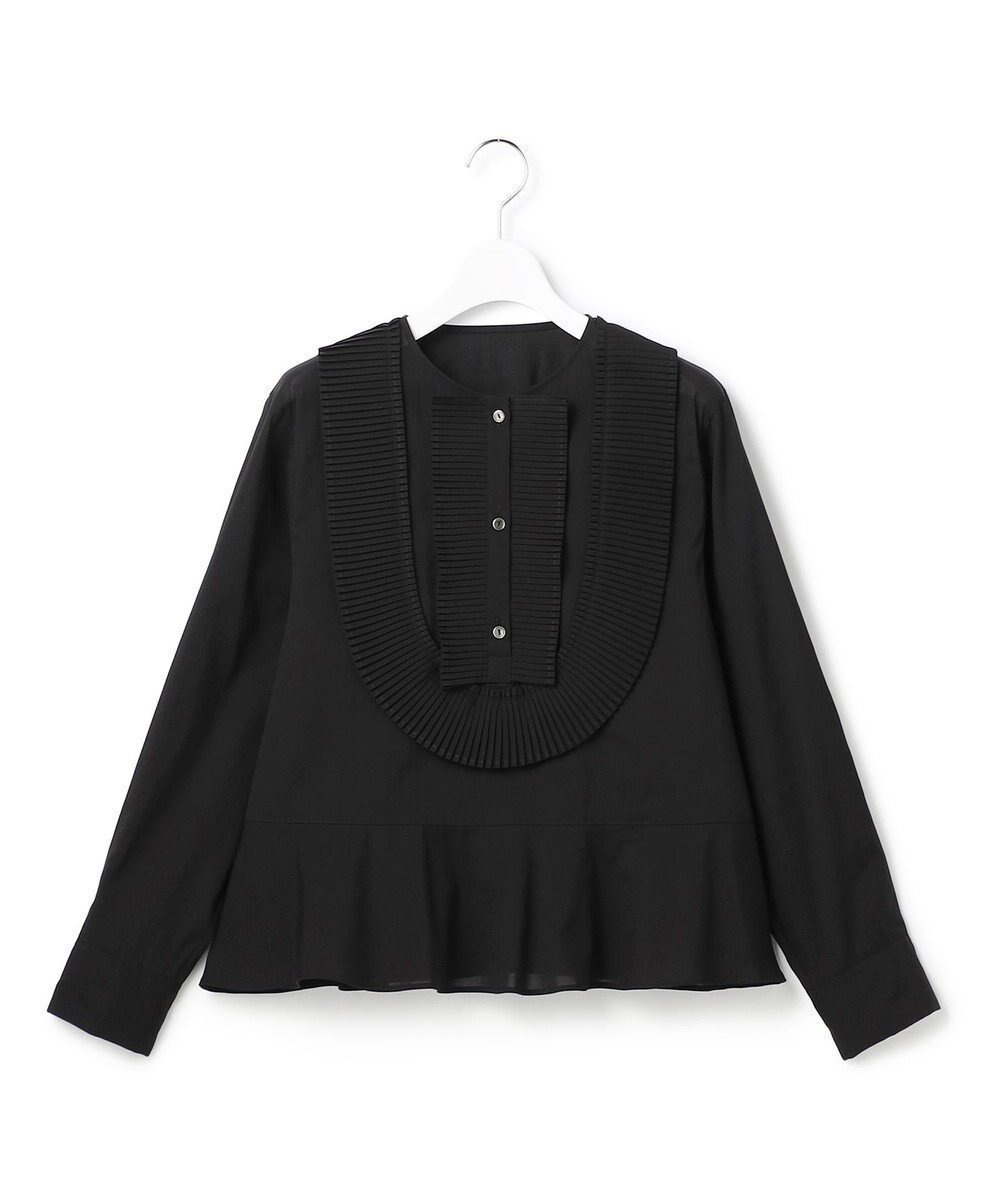 【23区/NIJYUSANKU】の【GOLD LABEL】トリアセテートオーガンジー プリーツブラウス インテリア・キッズ・メンズ・レディースファッション・服の通販 founy(ファニー) 　ファッション　Fashion　レディースファッション　Fashion for Women　トップス・カットソー　Cut & Sew Tops　シャツ・ブラウス・オフィスカジュアル　Elegant Blouses & Button-Ups　オーガンジー　Organza Fabric　クロップド　Cropped, Short Length　コレクション　Collection, Seasonal Line　シアー　Sheer, See-Through　シンプル　Simple, Minimal　ジャケット　Jacket, Outerwear　スマート　Smart, Elegant　フリル　Frill, Ruffle　プリーツ　Pleats, Pleated　A/W・秋冬　Autumn/Winter　冬　Winter / This Winter　エレガント 上品　Elegant　2025年　2025　2025-2026秋冬・A/W　Autumn/Winter 2025–26 AW25–26　ブラック系|ID: prp329100004661372 ipo3291000000033730920