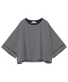 【アースミュージックアンドエコロジー/earth music&ecology】の【接触冷感】バックギャザーTee Border Black|ID: prp329100004661414 ipo3291000000033731076