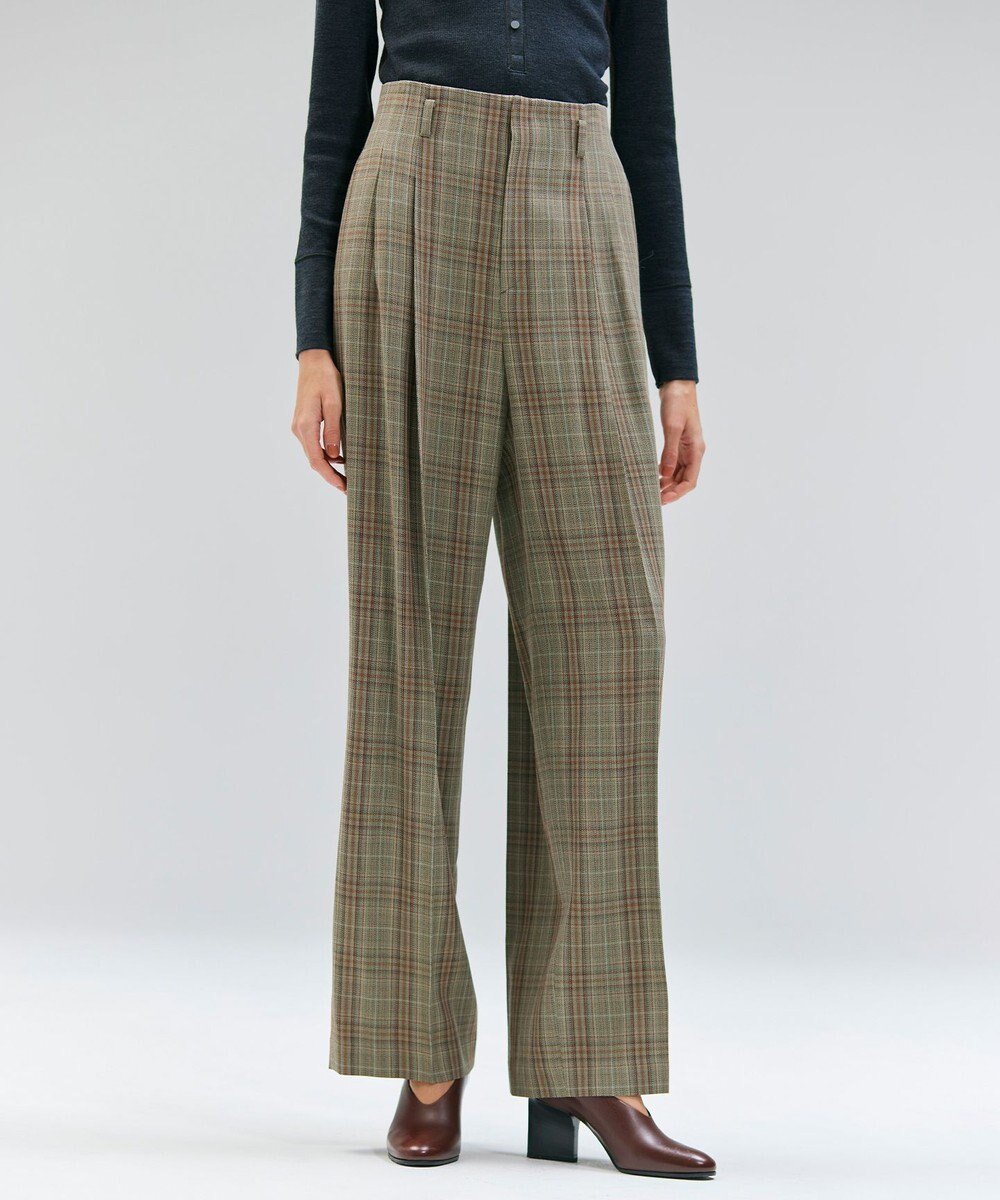 【ベイジ,/BEIGE,】のSELMA / チェックウールハイウエストタックパンツ 人気、トレンドファッション・服の通販 founy(ファニー) 　ファッション　Fashion　レディースファッション　Fashion for Women　パンツ　Pants & Trousers　クラシカル　Classical, Vintage-Inspired　ジャケット　Jacket, Outerwear　ストレート　Straight, Straight Cut　セットアップ　Set-Up, Coordinated Outfit　チェック　Check, Plaid, Tartan　ループ　Loop, Loop Knit　ロング　Long, Long-Length　A/W・秋冬　Autumn/Winter　 other-1|ID: prp329100004661462 ipo3291000000033731224