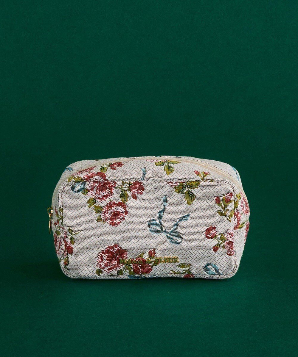 【メゾンドフルール/Maison de FLEUR】のローズリボン柄ゴブランポーチ 人気、トレンドファッション・服の通販 founy(ファニー) 　ファッション　Fashion　レディースファッション　Fashion for Women　ミニ財布・二つ折り財布　Wallets & Card Cases　ポーチ&ミニバッグ　Pouches & Mini Bags　コレクション　Collection, Seasonal Line　コンパクト　Compact, Small Size　スクエア　Square, Square Shape　財布　Wallet, Purse　フォルム　Silhouette, Form　フランス　France, French　ポーチ　Pouch, Small Case　リボン　Ribbon, Bow　ローズ　Rose, Rose Motif　旅行　Travel　エレガント 上品　Elegant　 other-1|ID: prp329100004661565 ipo3291000000033731552