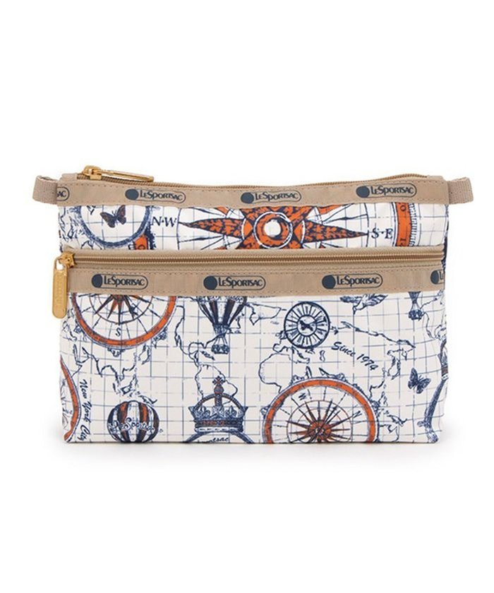 【レスポートサック/LeSportsac】のCOSMETIC CLUTCH/トラベルコンパス インテリア・キッズ・メンズ・レディースファッション・服の通販 founy(ファニー) https://founy.com/ ファッション Fashion レディースファッション Fashion for Women バッグ Bags ミニ財布・二つ折り財布 Wallets & Card Cases ポーチ&ミニバッグ Pouches & Mini Bags おすすめ Recommended / Our Picks クラッチ Clutch, Clutch Bag トラベル Travel, Travel Gear プリント Print, Printed Pattern ポケット Pocket, Pocket Detail ポーチ Pouch, Small Case ヴィンテージ Vintage Style 旅行 Travel 財布 Wallet, Purse |ID: prp329100004661660 ipo3291000000033731838