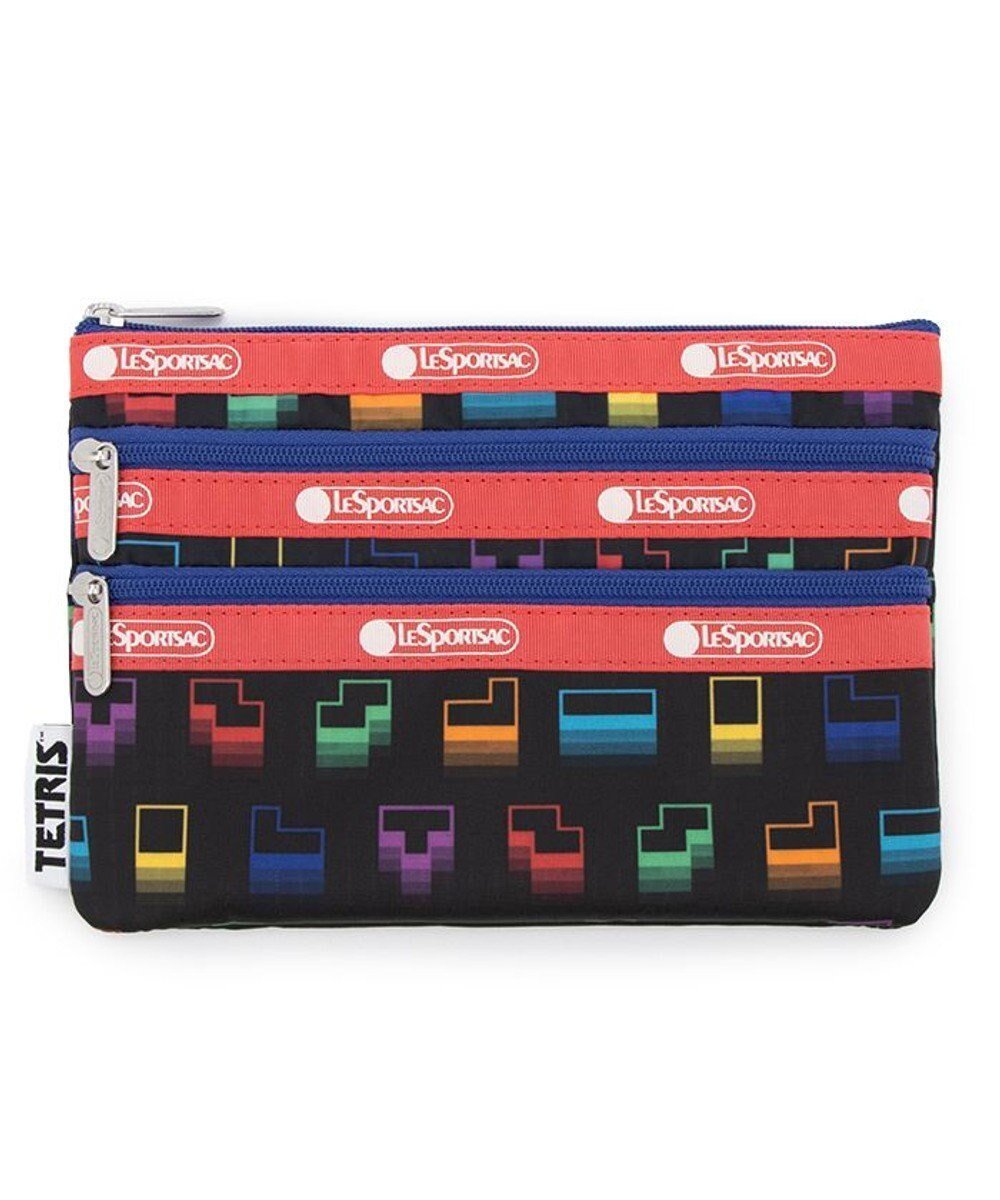 【レスポートサック/LeSportsac】の3ZIP COSMETIC/テトリスフォーリングブロックス/ピンク インテリア・キッズ・メンズ・レディースファッション・服の通販 founy(ファニー) 　ファッション　Fashion　レディースファッション　Fashion for Women　ミニ財布・二つ折り財布　Wallets & Card Cases　ポーチ&ミニバッグ　Pouches & Mini Bags　カラフル　Colorful Design　スリム　Slim, Slim Fit　財布　Wallet, Purse　フラット　Flat, Flat Shoes　ブロック　Block, Solid Block Pattern　プリント　Print, Printed Pattern　ポケット　Pocket, Pocket Detail　ポーチ　Pouch, Small Case　旅行　Travel　テトリスフォーリングブロックス/ピンク|ID: prp329100004661665 ipo3291000000033731862