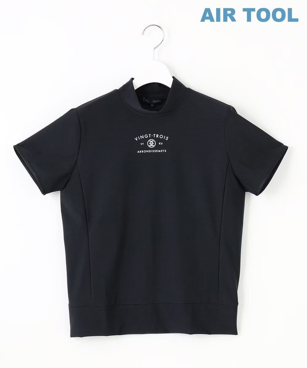 【23区 ゴルフ/NIJYUSANKU GOLF】の【WOMEN】AIR TOOLライト モックネックシャツ 接触冷感 UVケア 高通気 ひんやり冷感効果 インテリア・キッズ・メンズ・レディースファッション・服の通販 founy(ファニー) 　ファッション　Fashion　レディースファッション　Fashion for Women　トップス・カットソー　Cut & Sew Tops　シャツ・ブラウス・オフィスカジュアル　Elegant Blouses & Button-Ups　レディースパーカー・カジュアルフーディー　Casual Hoodies & Sweatshirts　スウェット・クルーネックトップス　Sweatshirts & Crewnecks / Relaxed Fit Sweat Tops　春　Spring　コンパクト　Compact, Small Size　シンプル　Simple, Minimal　スウェット / スエット　Sweatshirt, Sweatwear　ストレッチ　Stretch, Stretchy Fabric　ダブル　Double, Double-Breasted　バランス　Balance, Style Balance　フィット　Fit, Slim Fit　ボトム　Bottoms, Lower Wear　メッシュ　Mesh, Net Fabric　モックネック　Mock Neck, Short Turtleneck　S/S・春夏　SS, Spring/Summer, Warm Season　夏　Summer　エレガント 上品　Elegant　ゴルフ　Golf　ブラック系|ID: prp329100004661671 ipo3291000000033731879