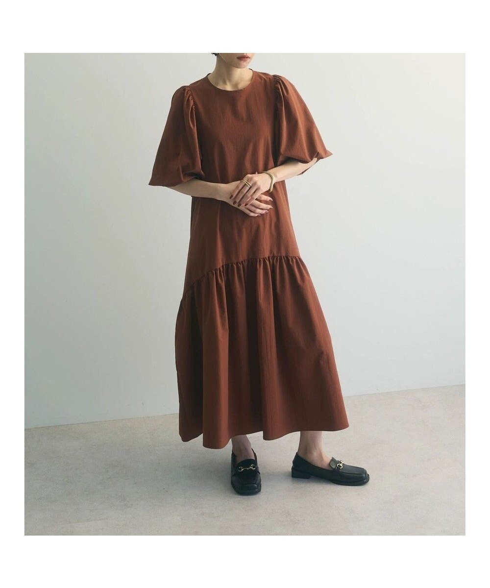【グリーンパークス/Green Parks】のarmonia.ボリュームギャザーワンピース インテリア・キッズ・メンズ・レディースファッション・服の通販 founy(ファニー) ファッション Fashion レディースファッション Fashion for Women ワンピース Dresses ギャザー Gathered, Ruffled フェミニン Feminine, Girly フレア Flare, Flared ポケット Pocket, Pocket Detail エレガント 上品 Elegant 夏 Summer S/S・春夏 SS, Spring/Summer, Warm Season A/W・秋冬 Autumn/Winter Brown|ID: prp329100004661695 ipo3291000000033731966
