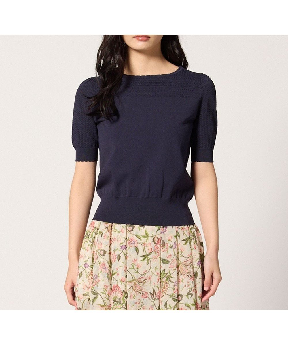 【トッカ/TOCCA】のMIST KNIT ニットプルオーバー インテリア・キッズ・メンズ・レディースファッション・服の通販 founy(ファニー) ファッション Fashion レディースファッション Fashion for Women トップス・カットソー Cut & Sew Tops ニット Knit Tops & Sweaters カジュアルプルオーバー・ニットトップス Pullovers & Knit Tops / Casual Pullovers おすすめ Recommended / Our Picks とろみ Fluid, Flowy Fabric カットソー Cut and Sewn Top セーター Sweater, Knitwear フィット Fit, Slim Fit フェミニン Feminine, Girly エレガント 上品 Elegant ビジネス 仕事 通勤 Business / Work / Commuting 夏 Summer 春 Spring S/S・春夏 SS, Spring/Summer, Warm Season ネイビー系|ID: prp329100004661944 ipo3291000000033732900