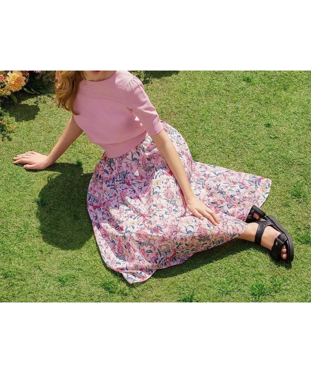 【トッカ/TOCCA】の【消臭】CHARM FIELD スカート インテリア・キッズ・メンズ・レディースファッション・服の通販 founy(ファニー) 　ファッション　Fashion　レディースファッション　Fashion for Women　スカート　Skirts　エアリー　Airy Texture　カットソー　Cut and Sewn Top　ギャザー　Gathered, Ruffled　シフォン　Chiffon, Lightweight Fabric　チャーム　Charm, Pendant　ドレス　Dress, One-Piece　フィット　Fit, Slim Fit　プリント　Print, Printed Pattern　ロマンティック　Romantic, Feminine Style　エレガント 上品　Elegant　夏　Summer　春　Spring　S/S・春夏　SS, Spring/Summer, Warm Season　ピンク系5|ID: prp329100004661948 ipo3291000000035710236