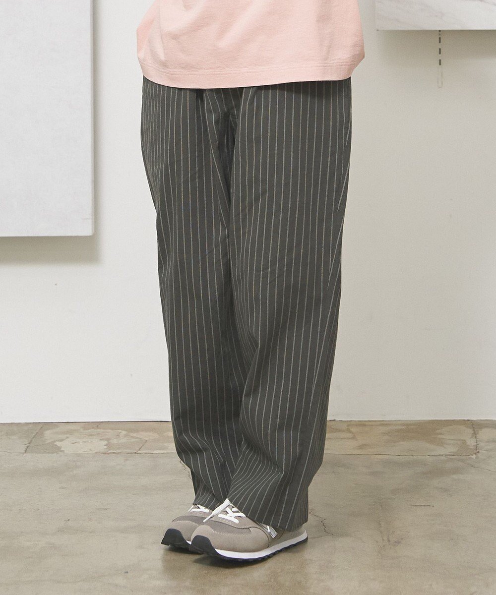 【ジェイプレスヨークストリート/J.PRESS YORK STREET】の【UNISEX】コットンリネンイージーストライプ パンツ 人気、トレンドファッション・服の通販 founy(ファニー) 　ファッション　Fashion　レディースファッション　Fashion for Women　パンツ　Pants & Trousers　春　Spring　ジャケット　Jacket, Outerwear　ストライプ　Stripe, Striped Pattern　半袖　Short Sleeve, Half Sleeve　ユニセックス　Unisex, Genderless　リネン　Linen, Linen Fabric　S/S・春夏　SS, Spring/Summer, Warm Season　おすすめ　Recommended / Our Picks　夏　Summer　エレガント 上品　Elegant　 other-1|ID: prp329100004661976 ipo3291000000033733020